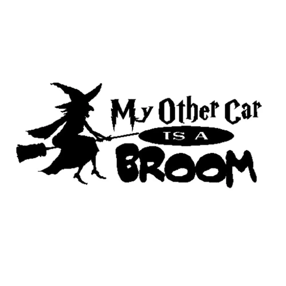 15.2CM*6.5CM Witch My Other Car Is A Broom Car Truck Auto Decal Sticker Car Sticker Accessories