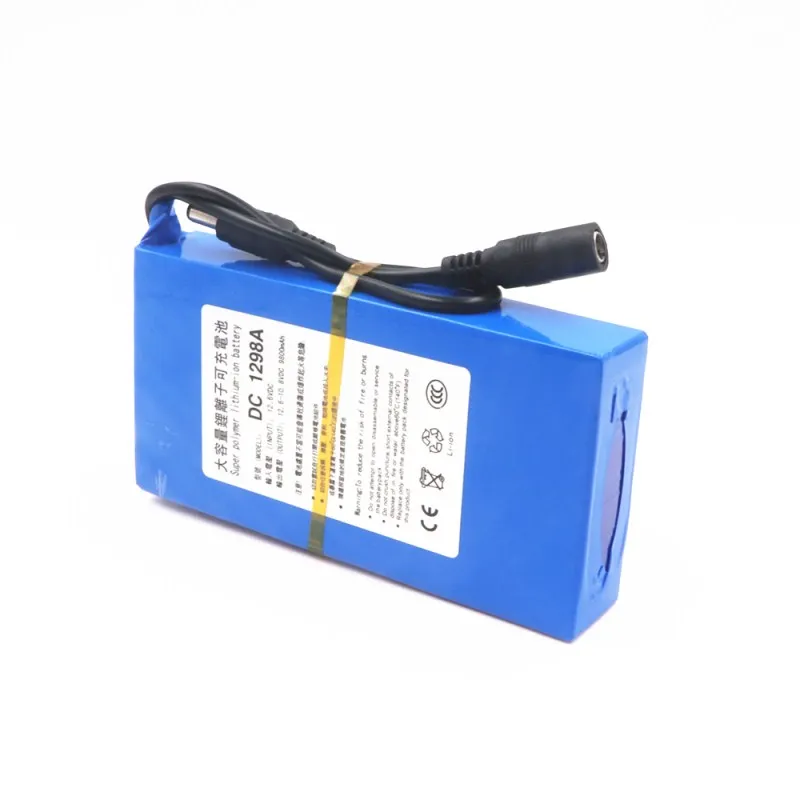 2 шт Прочный DC 12 V литиевая батарея 9800 mAh батарея зарядное устройство для полимерного аккумулятора уличный свет инструмент светодиодный свет в режиме ожидания