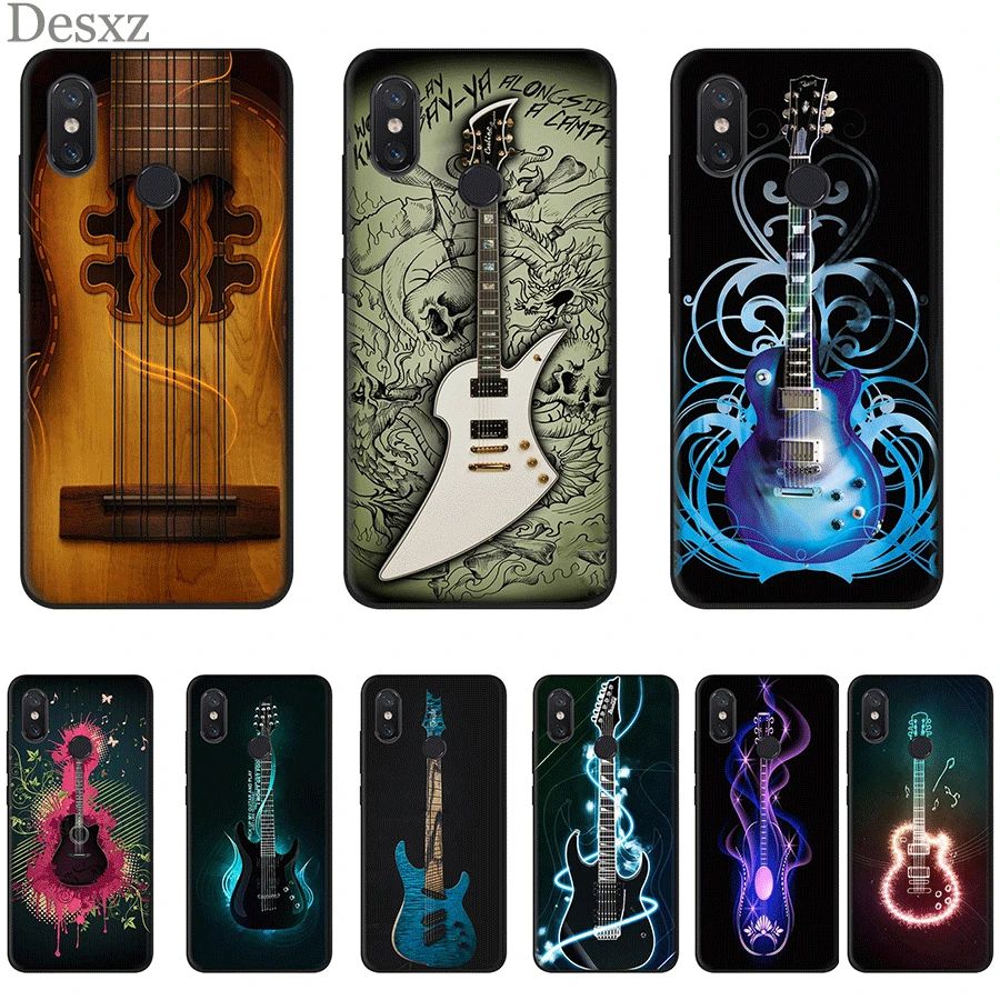 Desxz Cell Phone Case Silicone For Xiaomi Redmi Note 4 4X 5 6 7 8 T Pro 5A Prime Cover Guitar Strings Music Bag Shell | Мобильные