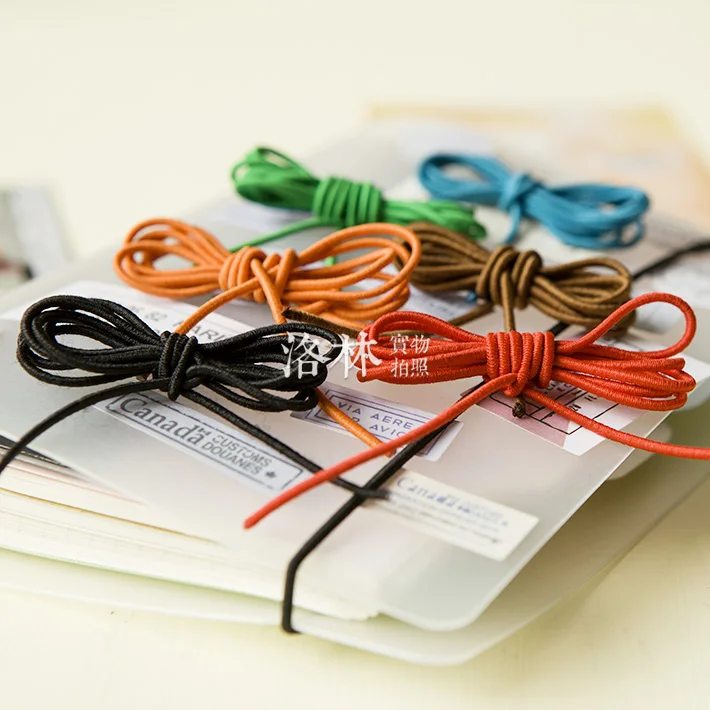 

Free shipping 1.2mm diameter rope for Travellers'notebook Strand Elastic Cord Diy Accessories 0.8m long rope Accessories planner