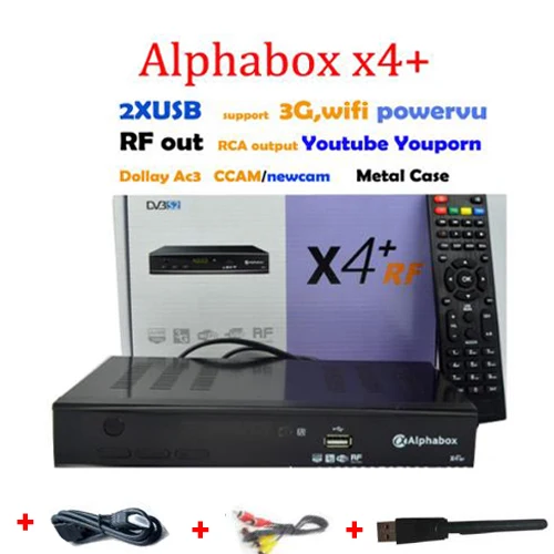 

dvb-s2 alphabox x4+combo+usb wifi decodificadores hd digital satellite receiver supports RF 2XUSB AutoRoll Powervu Key