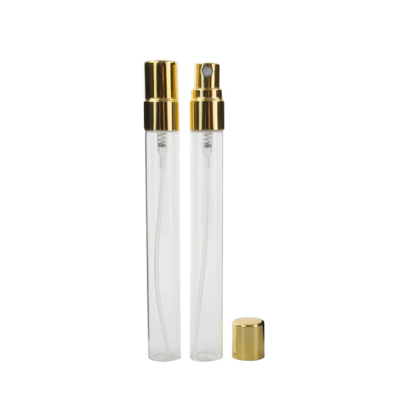 50Pcs/lot Slim Shape 10ml Frost Glass Perfume Spray Bottle 10ml Women