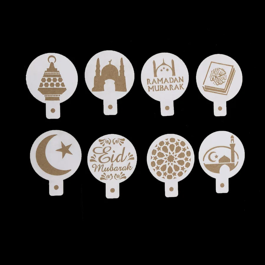 1 компл. Шаблон для печати домашних животных Eid Mubarak Рамадан кофе трафарет спрея