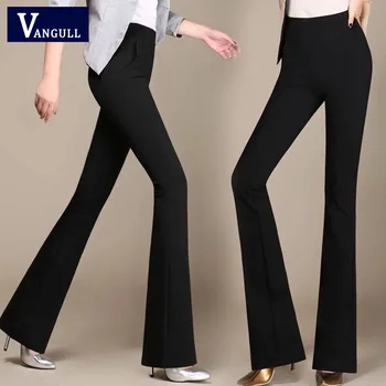 

VANGULL Trousers Micro Flare Pants Women's Slim High Waist Stretch Loose Spring Summer Casual Pants Slim Pants Office Ladies