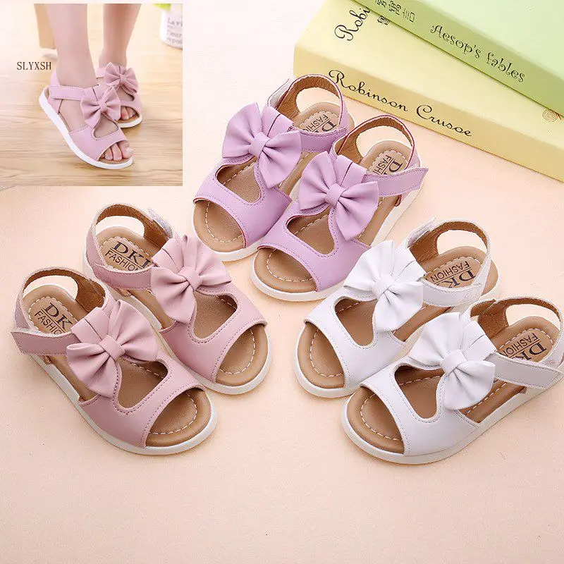 

SLYXSH 2019 Hot Sale Baby Girl Sandals Fashion Bling Shiny Rhinestone Girls Shoes With Rabbit Ear Kids Flat Sandals