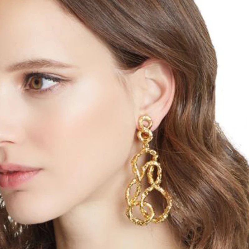 Best lady Fashion Women Statement Long Earrings Jewelry Hot Sale Wholesale Vintage Wedding Gift