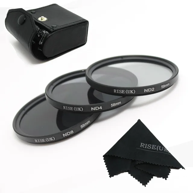 Cheap 100% GUARANTEE 3 pcs 58 58mm Neutral Density filter ND2 4 8 Filter +filter case bag for Canon EOS 1000D 650D 600D 550D 500D Cheap 100% GUARANTEE 3 pcs 58 58mm Neutral Density filter ND2 4 8 Filter +filter case bag for Canon EOS 1000D 650D 600D 550D 500D