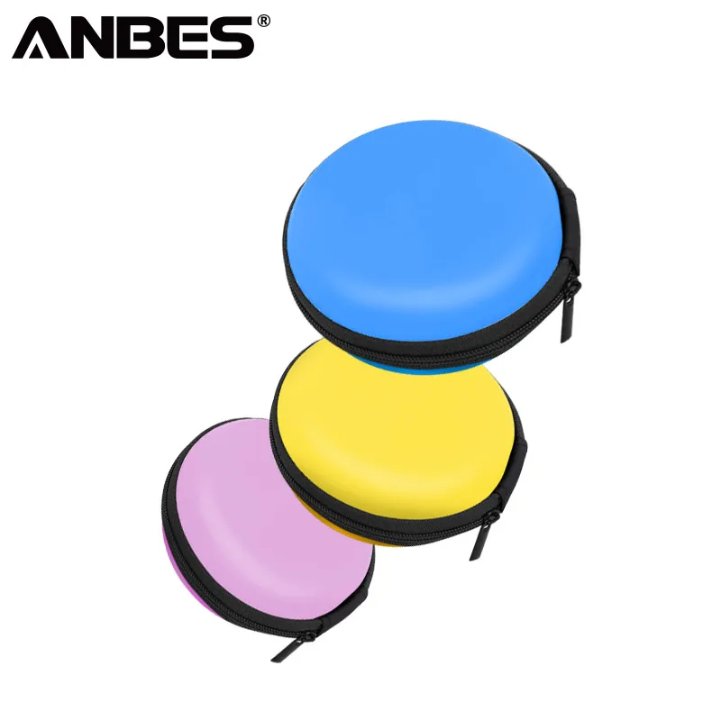 

ANBES Earphone Bags Hold Case Storage Carrying Hard Case Box Portable Bag for Earphones Headphones Earbuds Headsets Memory Card