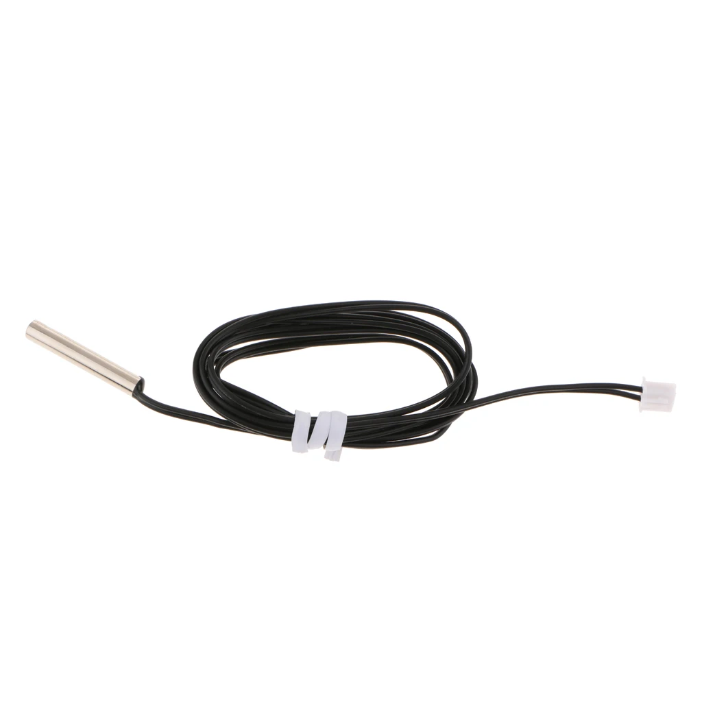 1Pcs NTC Thermistor 10K Length 1m 1% Temperature Sensor Probe 5x30mm B=3435 Stainless steel sheath Waterproof