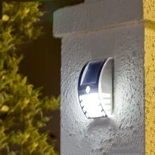 Новейший солнечный светильник из нержавеющей стали с датчиком движения светильник s светодиодный PIR Уличный настенный светильник для сада на открытом воздухе