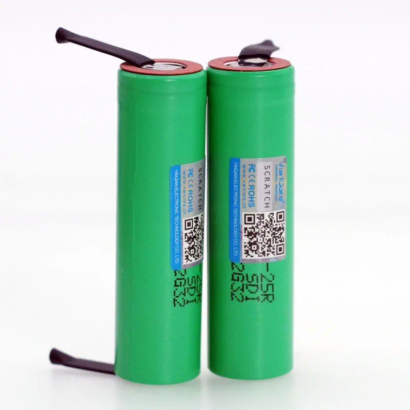 Бренд 18650 2500mAh аккумуляторная батарея 3,6 V INR18650 25R M 20A разрядка+ DIY никель