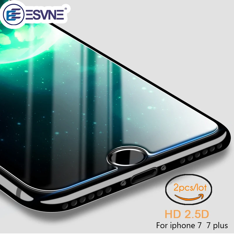 ESVNE (2 шт/комплект) 0.2mm 2.5D Защитное защитная стекло на айфон 7 защитное плюс Экран