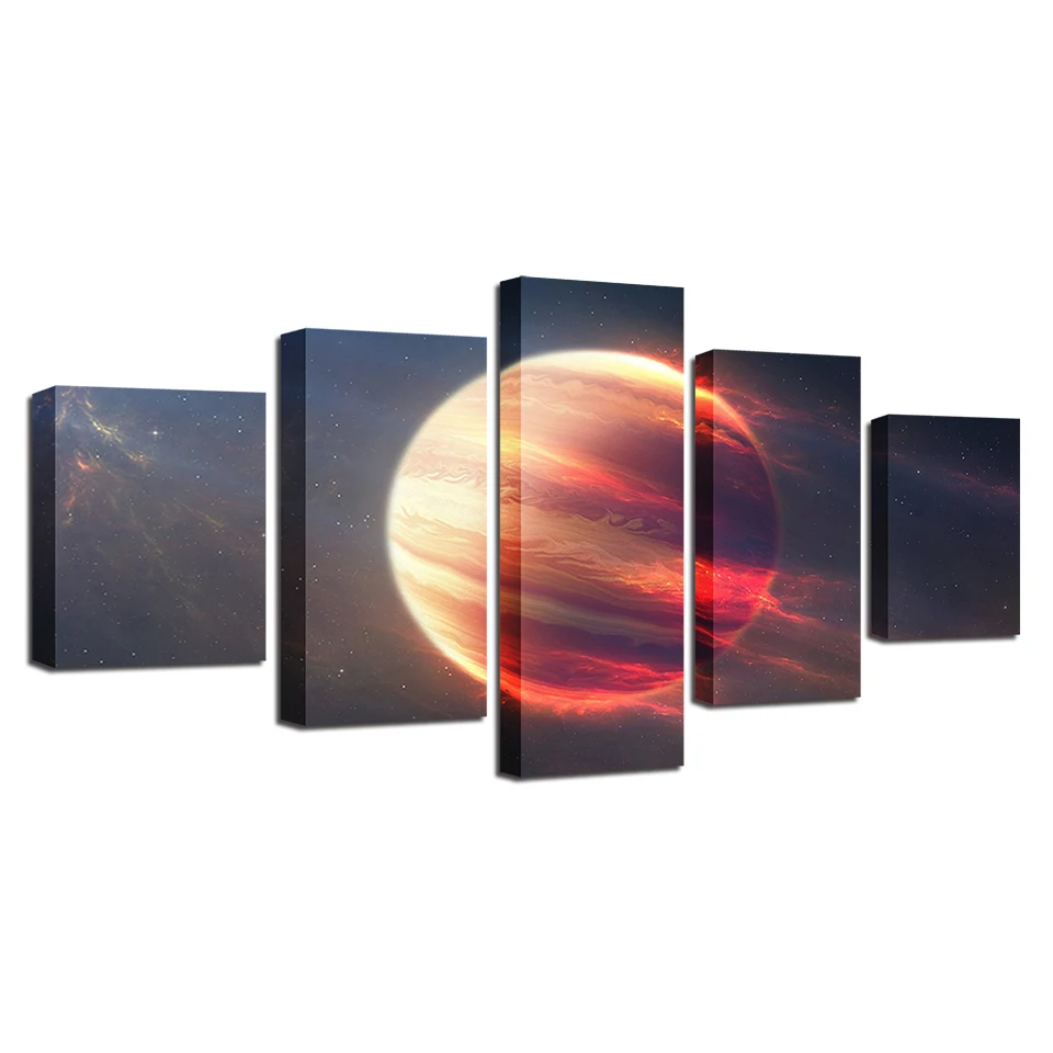 Canvas-Prints-Posters-Living-Room-Wall-Art-Abstract-Pictures-5-Pieces-Universe-Space-Mars-Planet-Paintings (3)