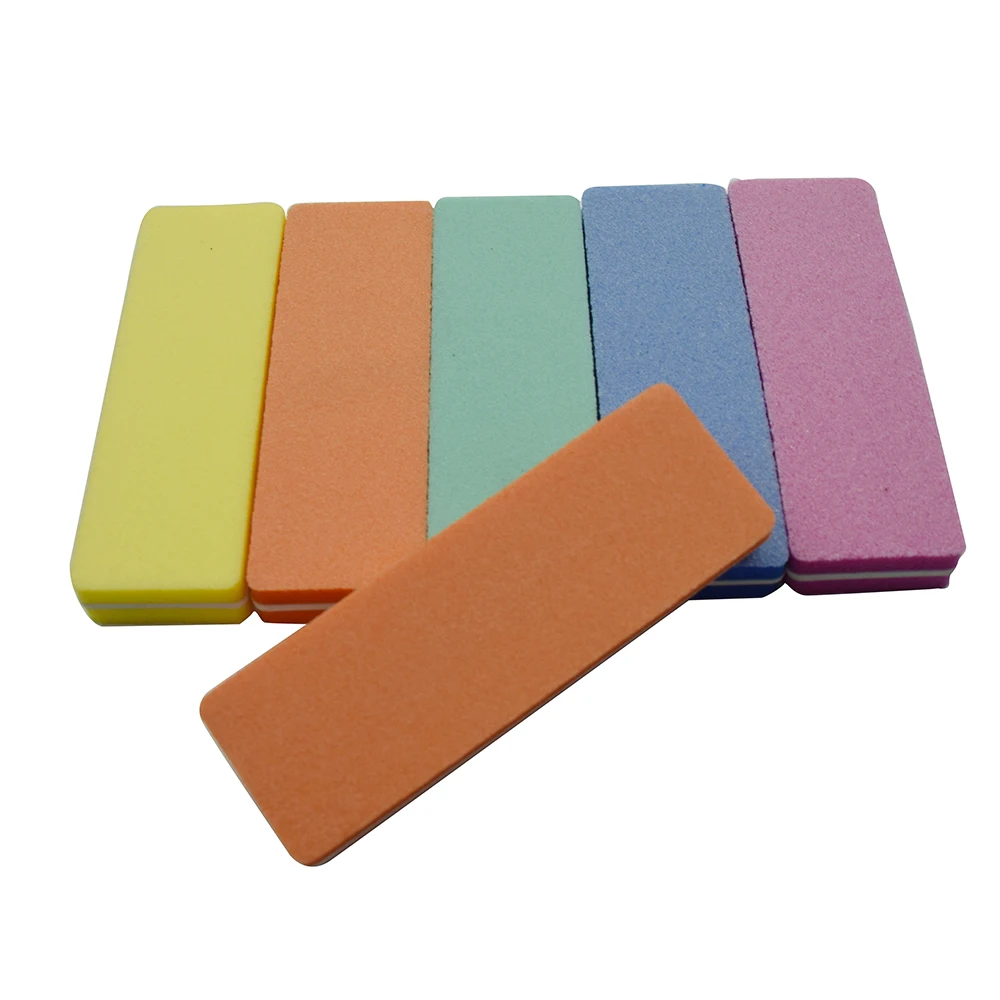 

10pcs Multicolor Nail File Buffer Sponge Mini Nail File Block Buffer Sanding 100/180 Professional Nail Art Tools Salon Lime