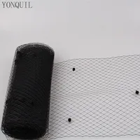 Black  5 Yards Per Lot Birdcage Veil With Dot 25CM Width Russian Veiling Netting Wedding Dot Veils DIY Hair Accessories LDV06 2
