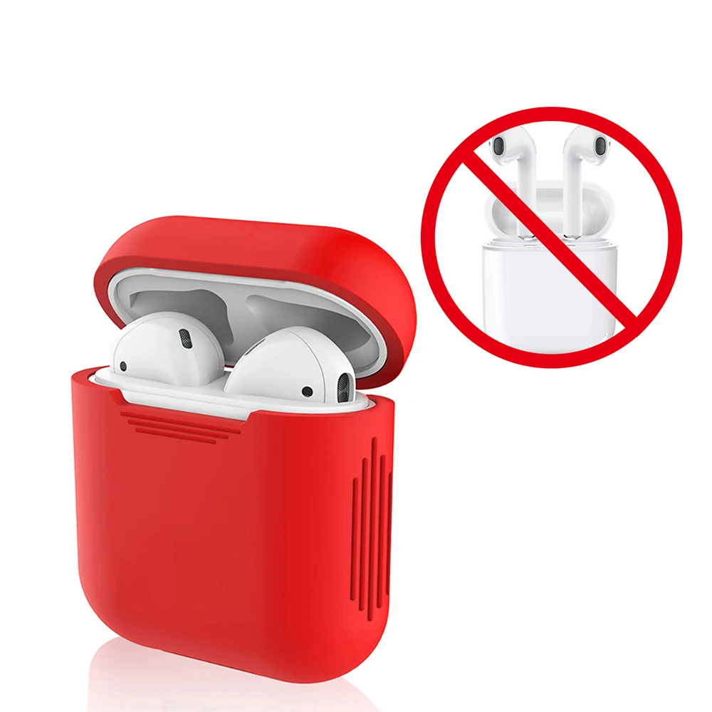 Мягкий силиконовый чехол s для Airpods беспроводных наушников ультратонкий