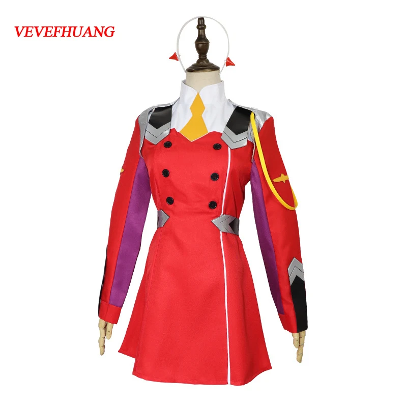 VEVEFHUANG Zero Two Cospplay DARLING in the FRANXX Cosplay Costume Anime DARLING in the FRANXX CODE:002 Costume Zero Two