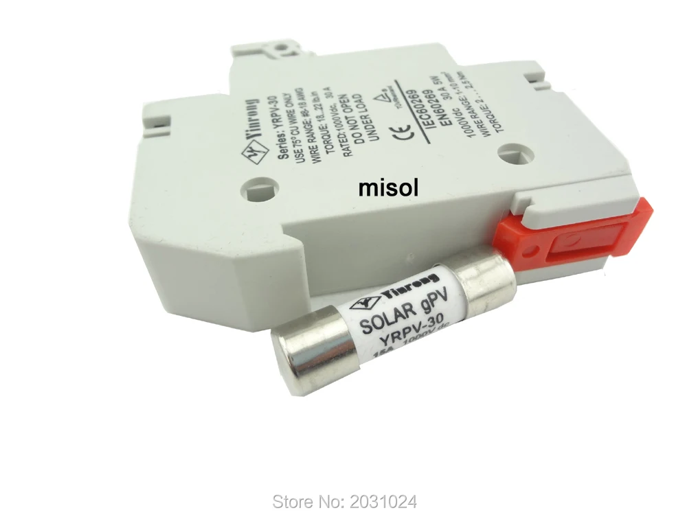 

Free Shipping of 1 unit of PV solar fuse 15a 1000VDC fusible 10x38 gPV, with holder
