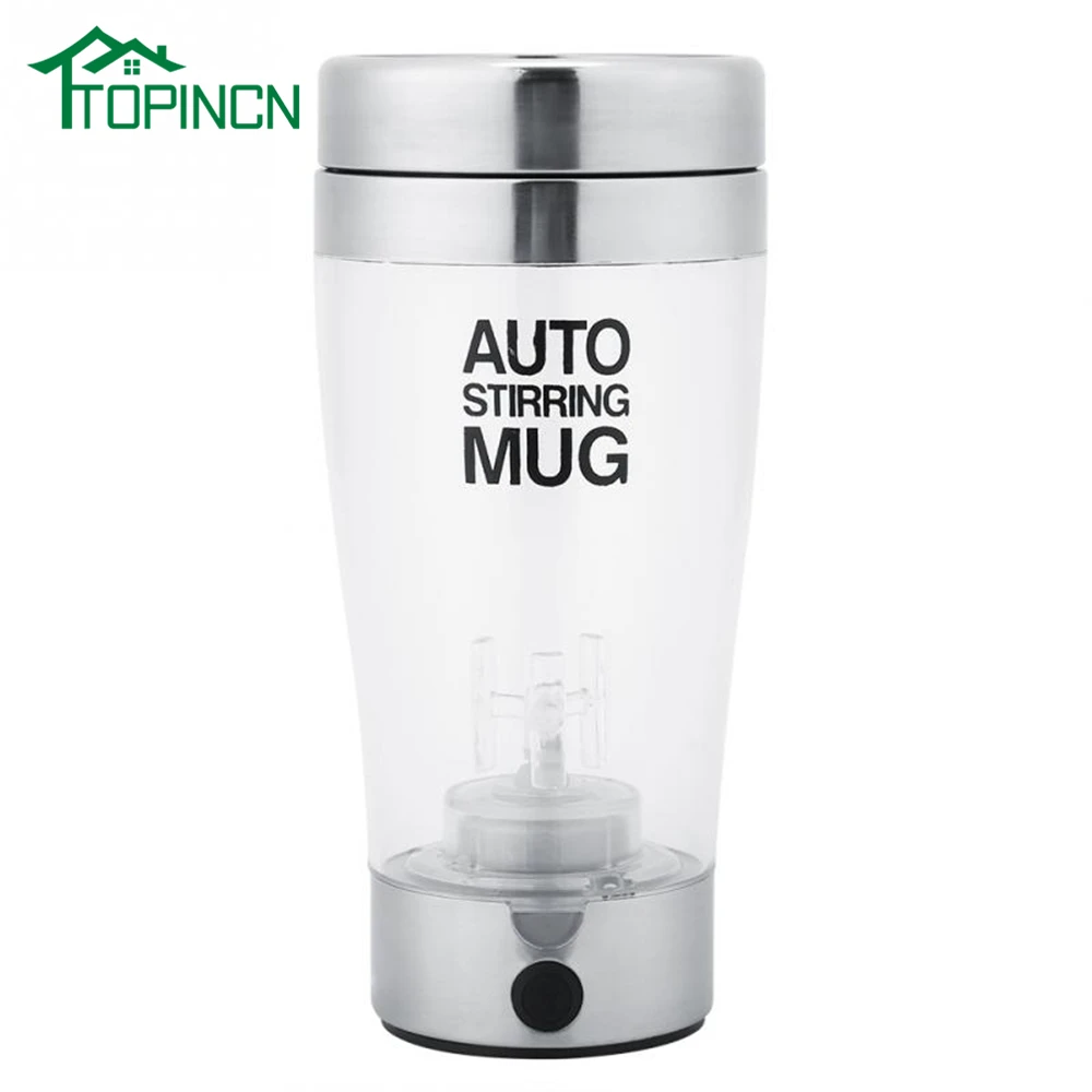

TOPINCN Portable Mixing Blender Cup Battery-Powered Automatic Coffee Milk Mixer Mixing Cup Bottle Blender