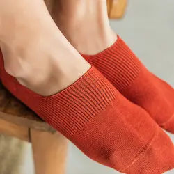 Яркие цвета без шоу Мужские носки летние модные хлопковые носки-тапочки 1 пара вязанная полоса