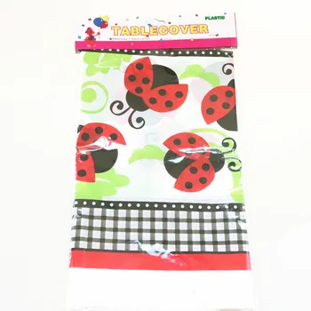 

108*180cm Ladybug lovely Plastic Table Cloth Cover baby Party Decoration for birthday wedding Party Decoration Supplies