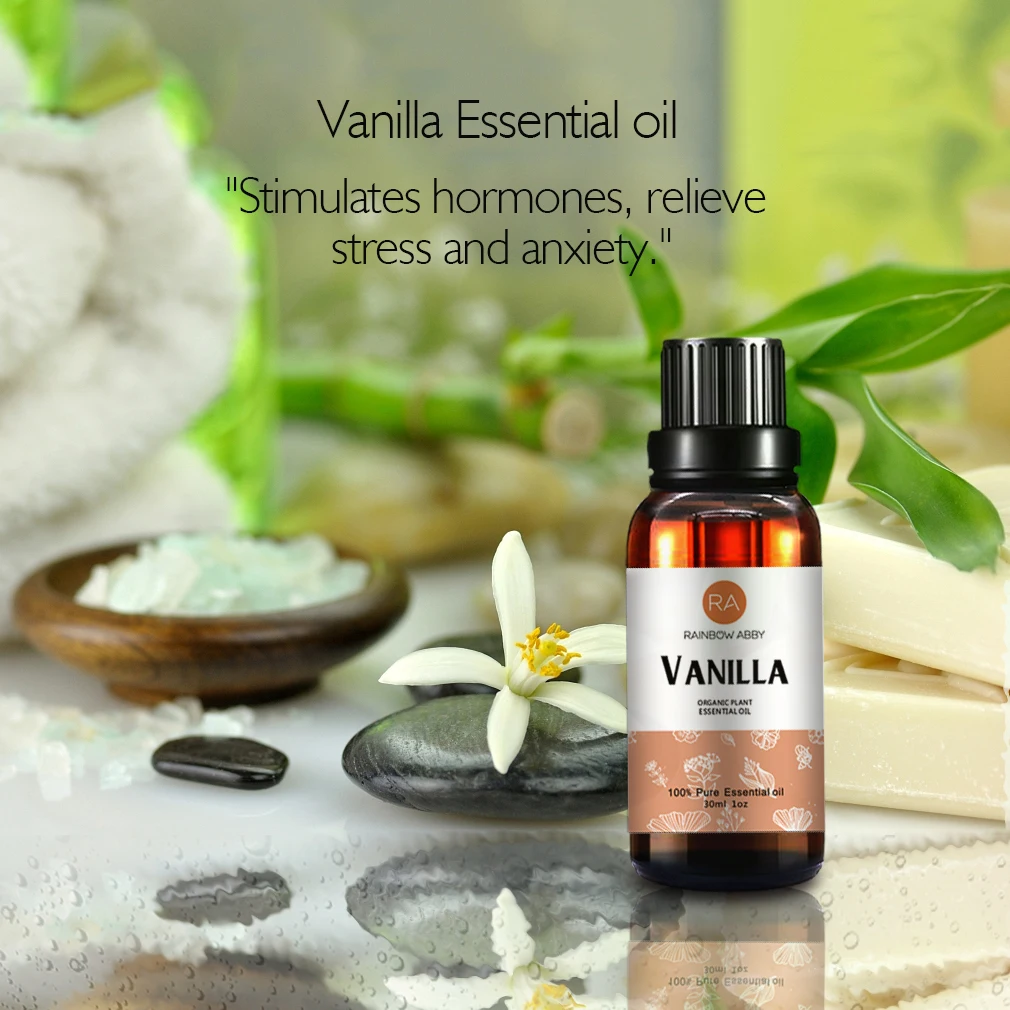 Эфирное масло ванили, 30 мл, чистое растительное ароматное масло ванили, помогает лечиться псориазом и укусами комаров, успокаивает настроение