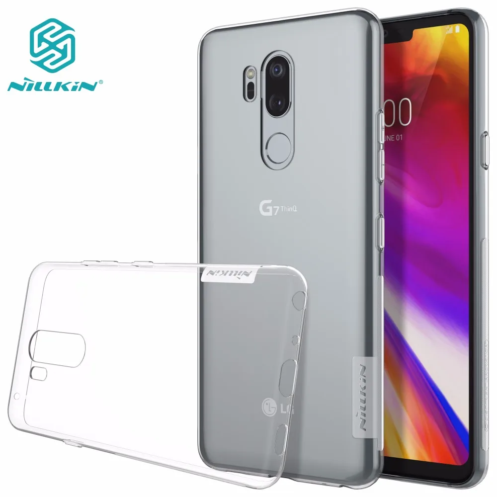 

Case for LG G7 ThinQ G6 NILLKIN Ultra Thin Transparent Nature TPU Transparent Clear Soft Back cover case with Retail package