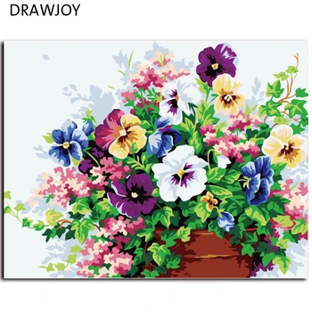 

Hot Selling DIY Digital Oil Painting On Canvas Modern Flower Oil Painting By Numbers Wedding Decoration Wall Art G143