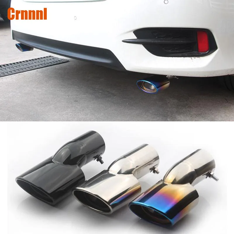 

Stainless steel exhaust pipe tail throat decoration Cover car accessories For Honda Civic 10th 2016 2017 2018
