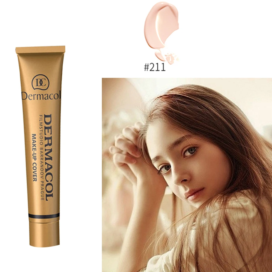 Capa de Maquiagem Dermacol Autêntico Original Corretivo Primer Base Maquiagem Fundação Paleta Contorno Profissional 100% 30g 23 Beleza e saúde