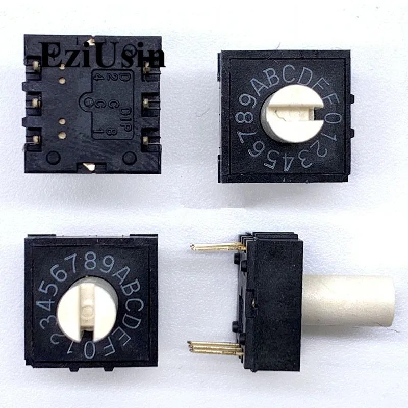 

0-F 16 Rotary Coding Knob Switch DIP Switch 6pins with Shank 3:3 PCB Switching RH3HAF-16R-V-B
