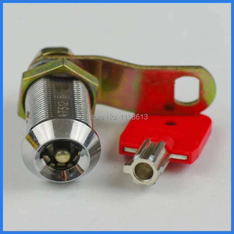 10 pieces 32mm keyed alike chrome plated cylinder vending machine cam