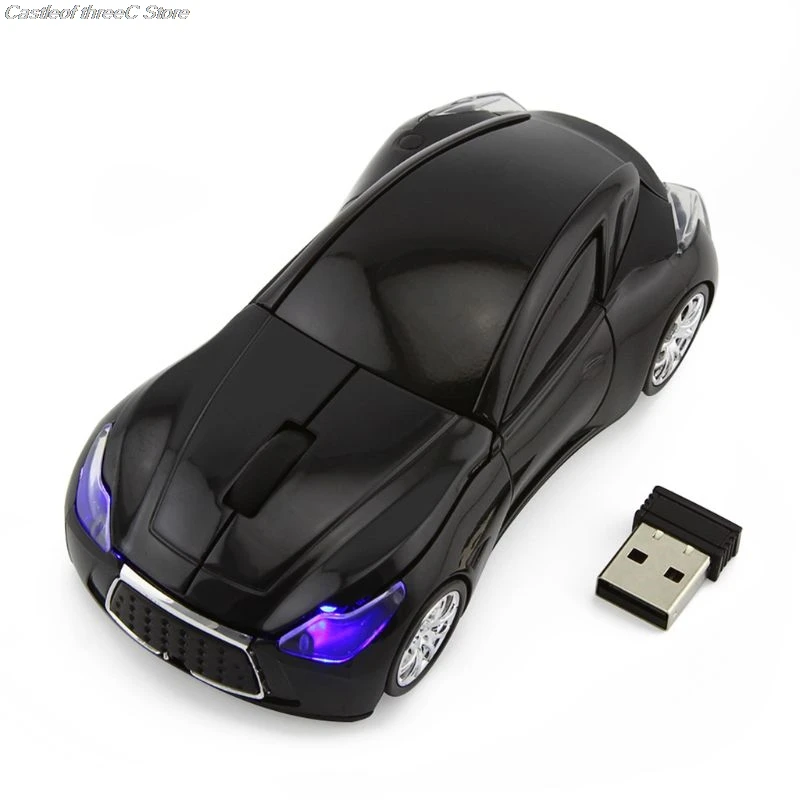 Беспроводная мышь в форме автомобиля 2,4 ГГц с usb-приемником для ПК, аксессуары для ноутбуков