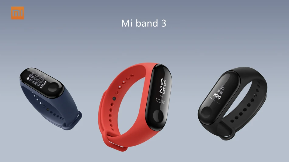 Xiao mi mi Band 3 фитнес-трекер Водонепроницаемый пульсометр OLED дисплей тачпад смарт-браслет для Android IOS