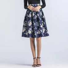 HSPL юбка цветочный женский ретро плиссированный женский весенний цветной тонкий корейский стиль Мода Высокая талия Винтаж Горячая новинка Saia Mid