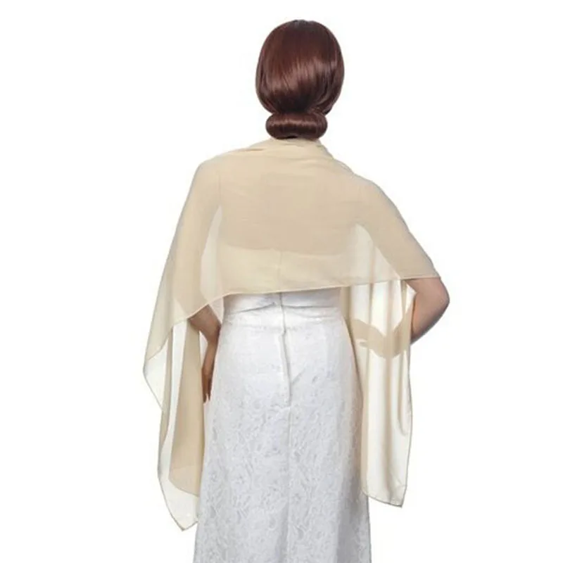 

2019 New Arrival Women Long Evening Wraps 200*45cm Chiffon Formal Wedding Party Ladies Bolero Scarf