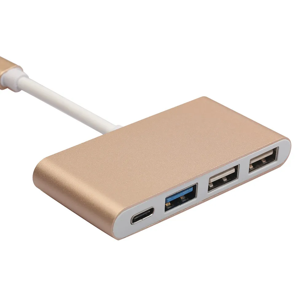 Del Gold Цвет тип-c к тип-c и 3 usb порта концентратор адаптер для нового Macbook Google Aug 01