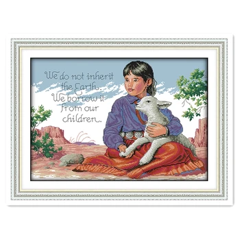 

A True Conservationist Home Decor DMC Cross-stitch Set 11CT 14CT Printed On Canvas Needlework Counted Cross Stitch Pattern Kits