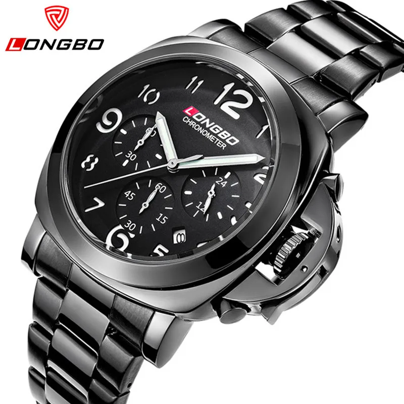 Relogio Masculino Male Casual Watch Men Watches LONGBO Brand Luxury Date Waterproof Chronograph Military Sport Wrist