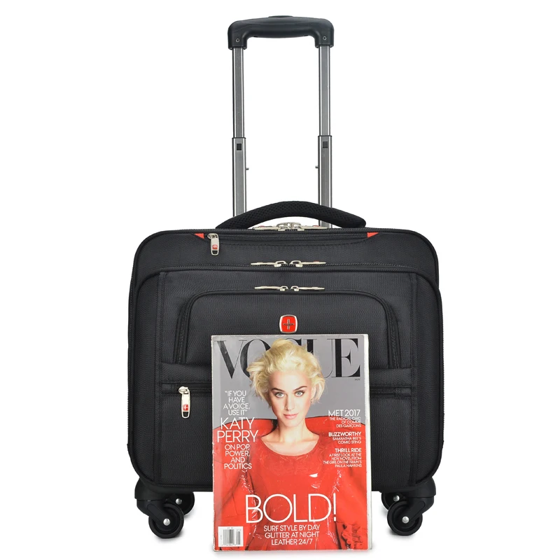 Business Oxford Rolling Luggage Casters 18 inch Men Multifunction Carry On Wheels Suitcase Trolley Bag Travel Bag Trunk,rolling luggage trolley