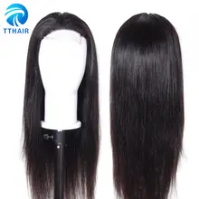 TTHAIR 4X4 парик на шнурке 30 дюймов парик бразильский Remy человеческие волосы парики предварительно выщипанные с детскими волосами Парики на шнурке средний коэффициент