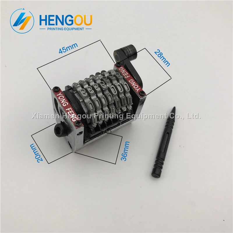 

1 piece high quality 7 digits numbering machine Horizontal forward last three bits can adjustable