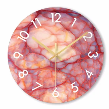 

1 Pcs Artistic Silent Retro Wall Clock Home Accessories Modern Fantastic Abstract Art Marble Wall Clocks For Living room