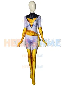 

White Phoenix Suit X-Men Phoenix Costume Jean Grey Phoenix Superhero Costume Fullbody Cosplay Zentai Suit For Girl/Custom Made