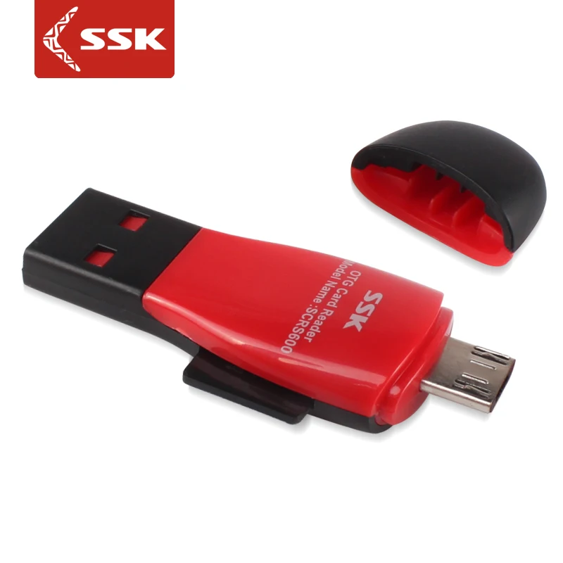 SSK Лидер продаж 480 Мбит/с USB кардридер с поддержкой карт Micro SD/T-Flash функцией OTG