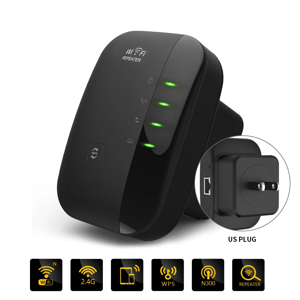 

Wireless WiFi Repeater Wi-fi Range Extender 300Mbps Signal Amplifier 802.11N/B/G Booster Repetidor Wi fi Reapeter Access Point