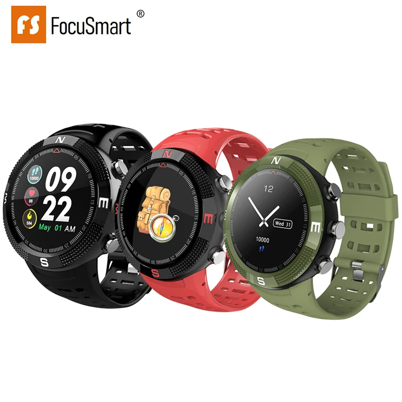 

FocusSmart F18 GPS Smart Watches Blood Pressure Heart Rate Monitor Watches Fitness Tracker IP68 Waterproof Compass Smart Watch