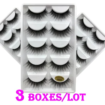 

2018 NEW 15 pairs set Mink hair 3D false eyelashes natural thick fake eyelash G800-G806 handmade Extension Makeup Long cosmetic