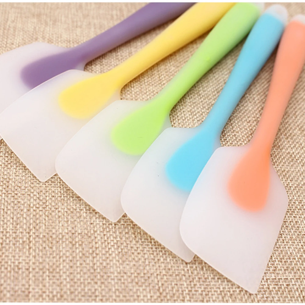 1pc Silicone Colorful Batter Spatula Cake Cream Mixer Baking Scraper