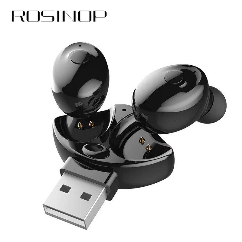

Rosinop Bluetooth Earphone TWS Earbuds Wireless Earphones Handsfree Earpiece For iphone xiaomi Original auriculares USB Charger